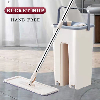 Hands-Free Flat Mop & Bucket Set