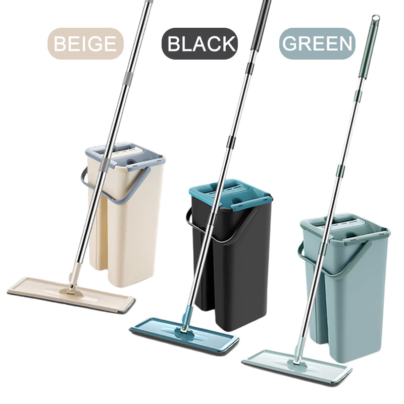 Hands-Free Flat Mop & Bucket Set